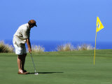 Golfer, Hapuna Golf Course, Kohala Coast, Hawaii, Hawaii Photographie par Holger Leue