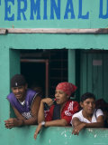 Passengers Waiting for Boat at Terminal, Bluefields, Atlantico Sur, Nicaragua Photographic Print by Margie Politzer