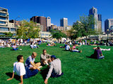 People in Victor Steinbeck Park, Seattle, Washington Photographic Print by John Elk III