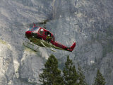 Rescue Helicopter in Front of One of Yosemite Valley's Big Walls Fotoprint van Brent Winebrenner Rescue Helicopter in Front of One of Yosemite Valley's Big Walls Fotoprint van Brent Winebrenner