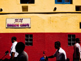 Pedestrians Outside Dawn Cafe, Male, Kaafu, Maldives Photographic Print by Felix Hug