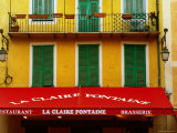 Restaurant Facade and Awning in Old Town, Nice, Provence-Alpes-Cote d'Azur, France Photographic Print by David Tomlinson