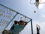 Kids Playing Basketball, Male, Kaafu, Maldives Photographic Print by Felix Hug