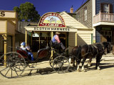 Horses Pulling Coach at Sovereign Hill, Ballarat, Victoria, Australia Photographic Print by David Wall