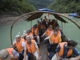 Boat, Daning River Lesser Gorges near Wushan Photographic Print by Holger Leue Boat, Daning River Lesser Gorges near Wushan Photographic Print by Holger Leue