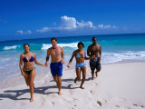 Happy Couples at Natural Arches Beach in Bermuda Photographic Print by Lee Foster