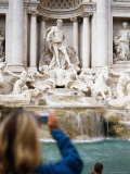 Woman Taking Photo of Trevi Fountain, Rome, Lazio, Italy Photographic Print by Philip & Karen Smith