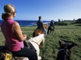 Horseriders, Hotel Hana-Maui, Maui, Hawaii Photographic Print by Holger Leue