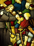 Detail of a Medieval Stained Glass Window at the Musee National du Moyen Age, Paris, France Photographie par Glenn Beanland