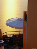 Eatery in Fina, Santorini Island, Greece Photographic Print by Glenn Beanland