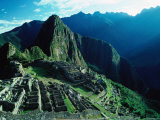 Ancient Ruins on Hillside, Machu Picchu, Cuzco, Peru Photographic Print by Richard I'Anson