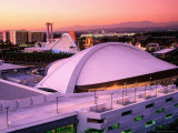 Convention Center Dome and Disney California Theme Park, Anaheim, California Photographic Print by Richard Cummins