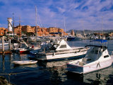 Boats Moored in Marina, Cabo San Lucas, Baja California Sur, Mexico Photographic Print by John Elk III
