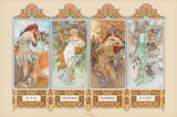 The Four Seasons Poster di Alphonse Mucha The Four Seasons Poster di Alphonse Mucha
