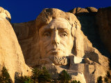 Giant Head of President Abraham Lincoln at Mount Rushmore National Memorial Photographic Print by David Tomlinson