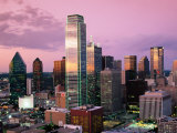 Downtown at Dusk from Reunion Tower, Dallas, Texas Photographic Print by Witold Skrypczak