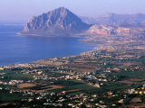North Coast and Monte Cofano, Erice, Sicily, Italy Photographic Print by John Elk III