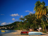 Boats on Shore of Grand Anse Beach, St. George's, St. George, Grenada Photographic Print by Margie Politzer