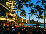 Pub at Waikiki Beach, Oahu, Hawaii Photographie par Holger Leue