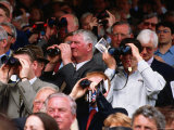 Crowd at Races Using Binoculars, Galway Horse Races, Ireland Photographie par Holger Leue