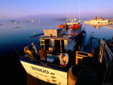 Fishing Boats at Sunrise, Boothbay Harbor, Boothbay, Maine Photographic Print by John Elk III