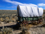 Covered Wagon, Historic Oregon Trail, Baker City, Oregon Photographic Print by John Elk III