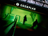 Passengers Entering Odenplan Metro Train Station, Stockholm, Sweden Photographic Print by Martin Lladó