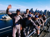 People on Sydney Harbour Bridge Climb, Sydney, New South Wales, Australia Photographie par Holger Leue