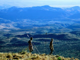 Two Men from Samburu Morans Tribe at Losiolo, Great Rift Valley, Rift Valley, Kenya Photographic Print by Christer Fredriksson