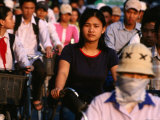 Rush Hour Traffic on Chua Boc Street, One of Hanoi's Main Thoroughfares, Hanoi, Vietnam Photographic Print by Stu Smucker