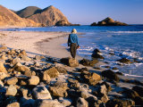 Person Walking on Pfeiffer Beach, Big Sur, California Lámina fotográfica por Eddie Brady Person Walking on Pfeiffer Beach, Big Sur, California Lámina fotográfica por Eddie Brady