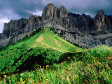 Sella Massif, Passo Gardena, Dolomites, Dolomiti di Sesto Natural Park, Trentino-Alto-Adige, Italy Photographie par John Elk III