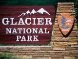 Glacier National Park Sign, Glacier National Park, Montana Photographie par Holger Leue