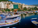 Town Buildings and Marina Boats, Alanya, Antalya, Turkey Photographic Print by John Elk III
