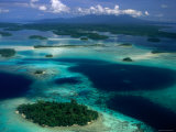 Lagoon, West New Georgia, Vonavona Island, Western Province, Solomon Islands Fotografie-Druck von Peter Hendrie