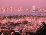 Downtown Skyline at Sunset, San Diego, California Photographic Print by John Elk III