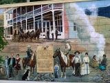 Mural of Historical City, Canyon City, John Day Fossil Beds National Monument, Oregon Photographic Print by John Elk III