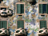 Detail of Gaudi's Casa Batilo, Barcelona, Catalonia, Spain Photographic Print by John Elk III