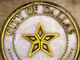 City Crest on City Hall, Dallas, Texas Photographic Print by Richard Cummins