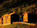 Kruke Gard in Heidal, Old Reconstructed Traditional Farm of Logbuildings, Heidal, Oppland, Norway Photographic Print by Anders Blomqvist