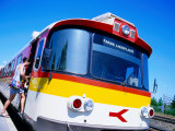 Woman Boarding Train at Koge Station, Koge, Roskilde, Denmark Lámina fotográfica por Martin Lladó