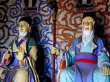 Figures in City God Taoist Temple in Pingyao's Historic Quarter, Pingyao, Shaanxi, China Photographic Print by Krzysztof Dydynski