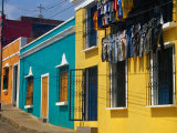 Brightly Painted Houses in Historic Centre of City, Ciudad Bolivar, Bolivar, Venezuela Photographic Print by Krzysztof Dydynski