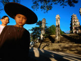 Two Novice Buddhist Monks at Thien Mu Pagoda in Central Vietnam, Hue, Thua Thien-Hue, Vietnam Photographic Print by Stu Smucker