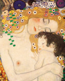 Moeder en kind (detail van De drie levensfases van de vrouw), ca.1905 Poster van Gustav Klimt Moeder en kind (detail van De drie levensfases van de vrouw), ca.1905 Poster van Gustav Klimt