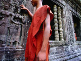 Devastas, Female Deities of Sublime Beauty at Angkor Wat's South Entrance, Cambodia Photographic Print by Stu Smucker
