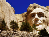 Carving of Abraham Lincoln at Mount Rushmore National Park, Black Hills, South Dakota Photographic Print by Richard Cummins