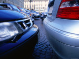 Parked Cars on Piazza San Carlo, Turin, Piedmont, Italy Lámina fotográfica por Martin Lladó