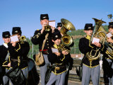 Brass Band in Confederate Soldier Uniforms, Grand Canyon National Park, Arizona Photographic Print by Lee Foster