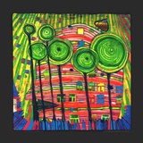 Friedensreich Hundertwasser - Blob rostoucí v milované zahradě, 1975 Obrazy Friedensreich Hundertwasser - Blob rostoucí v milované zahradě, 1975 Obrazy